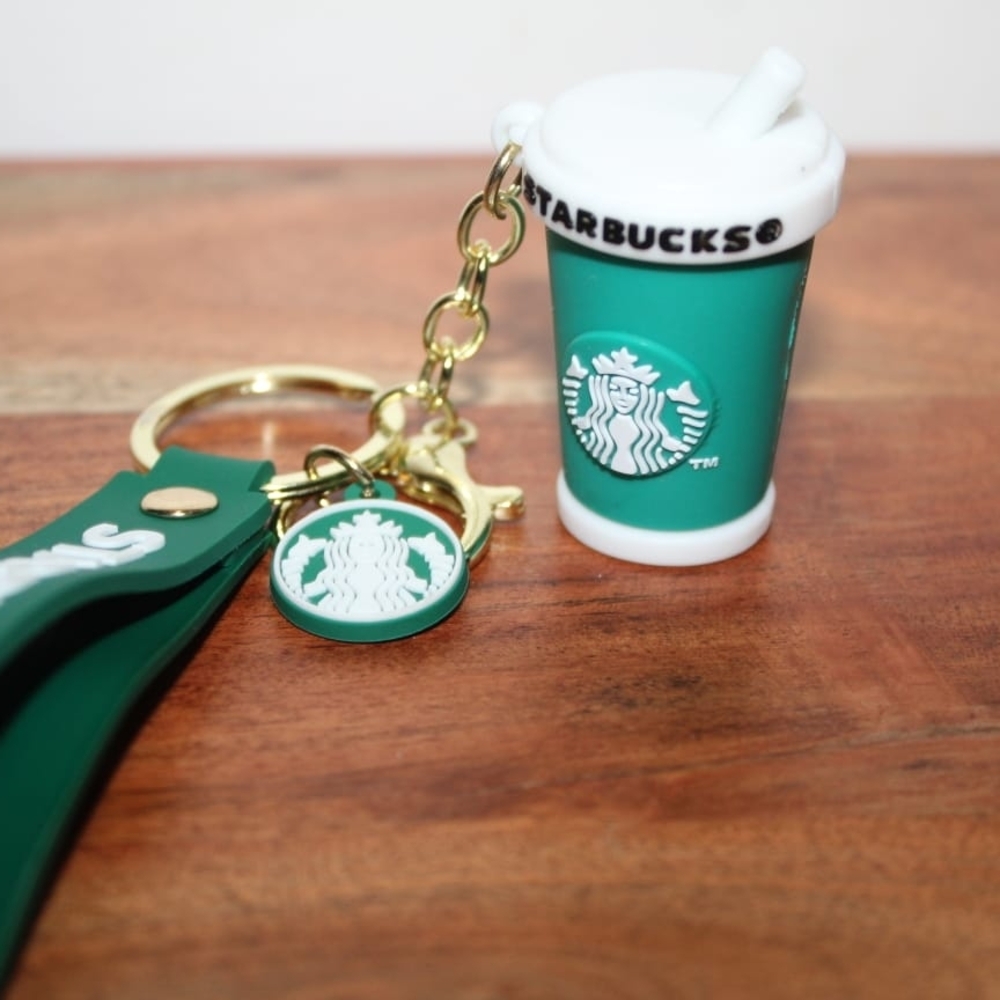 Inspired In Starbucks .Green Keychain Set